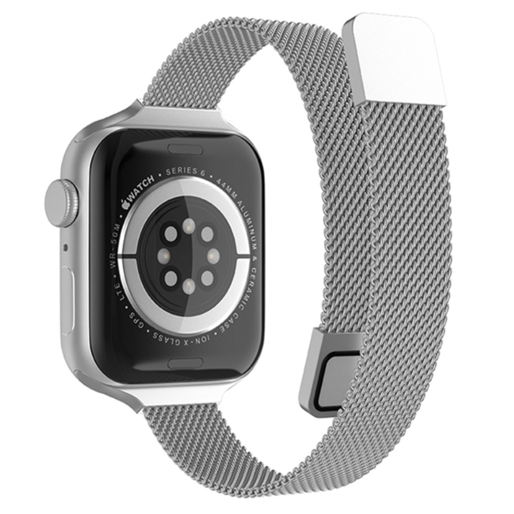 Apple Watch 42mm Slim Milanese bandje zilver