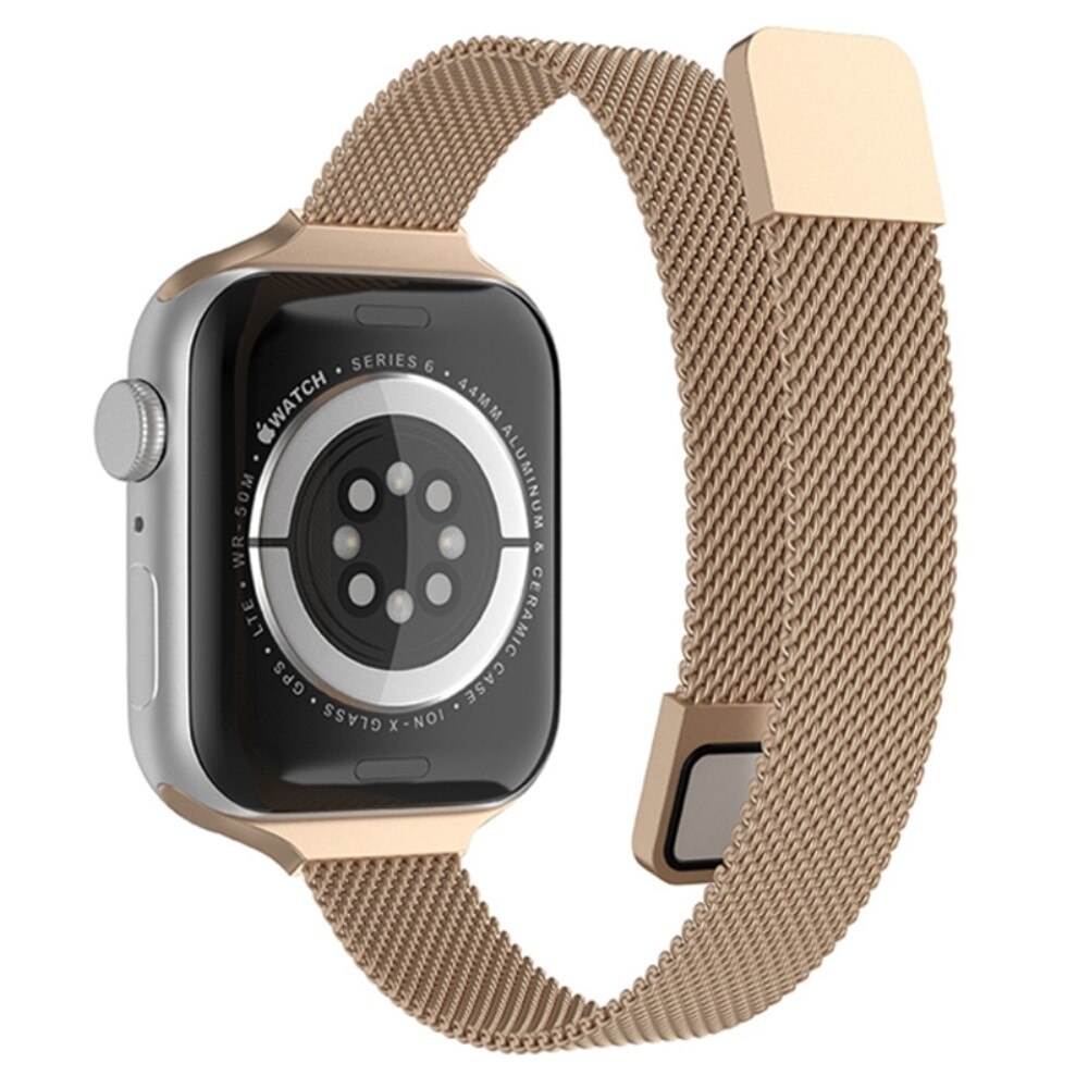 Apple Watch Ultra 49mm Slim Milanese bandje rosé goud