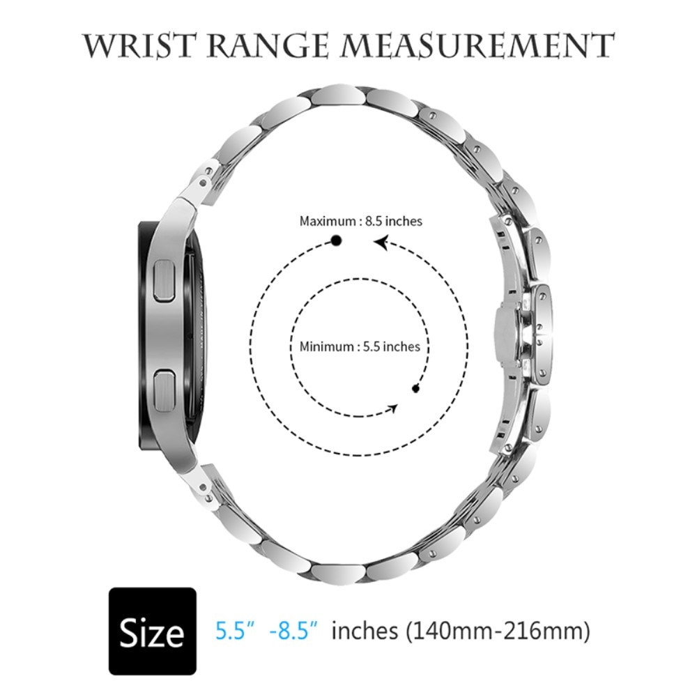 Samsung Galaxy Watch 5 Pro 45mm Business Metalen Armband zilver