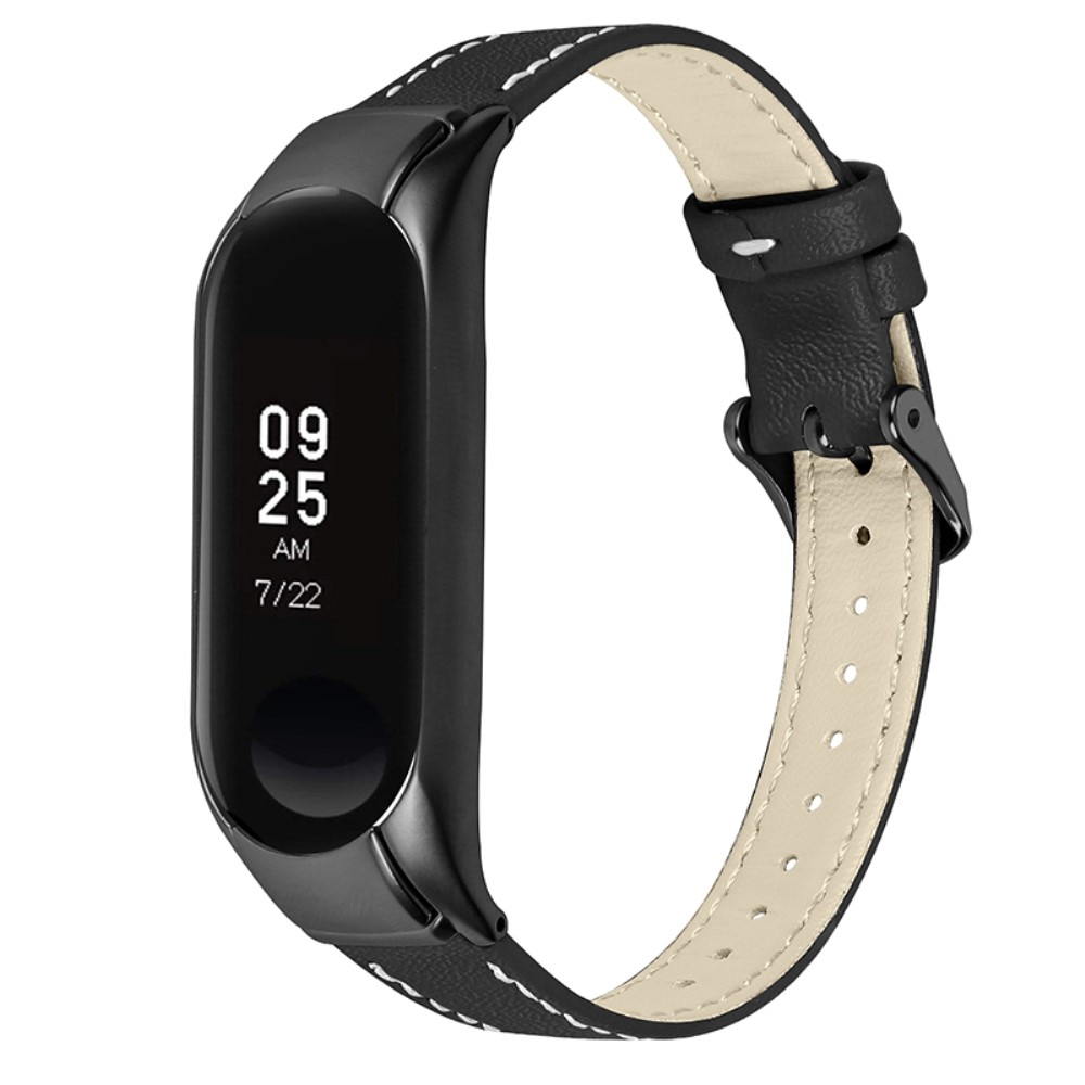 Xiaomi Mi Band 7 Leren bandje Zwart