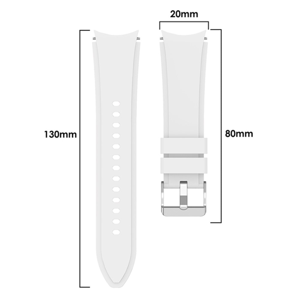 Samsung Galaxy Watch 5 Pro 45mm Full Fit Siliconen bandje Wit