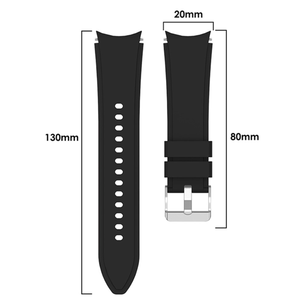 Samsung Galaxy Watch 5 Pro 45mm Full Fit Siliconen bandje, zwart