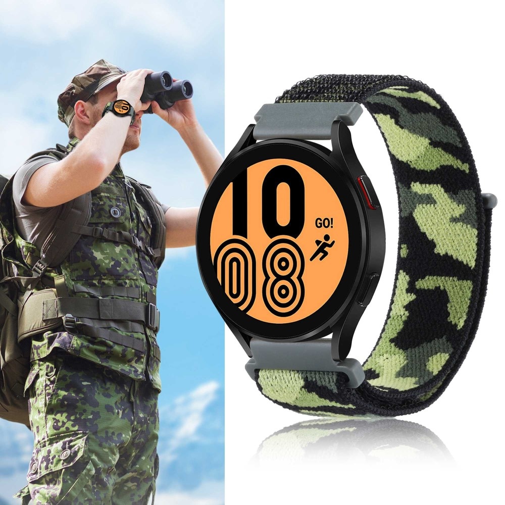 Samsung Galaxy Watch 4 Classic 46mm Nylon bandje Camo