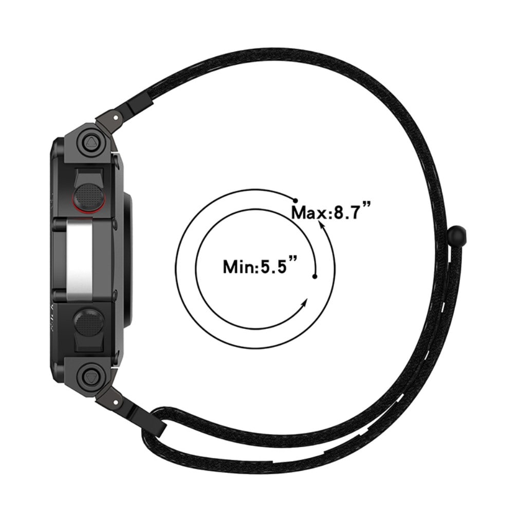 Amazfit T-Rex 2 Nylon bandje Zwart