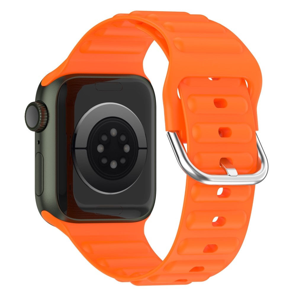 Apple Watch SE 44mm Resistant Siliconen bandje oranje