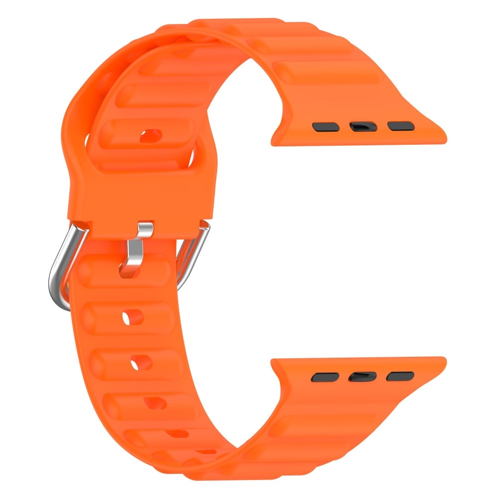 Apple Watch 45mm Series 8 Resistant Siliconen bandje Oranje