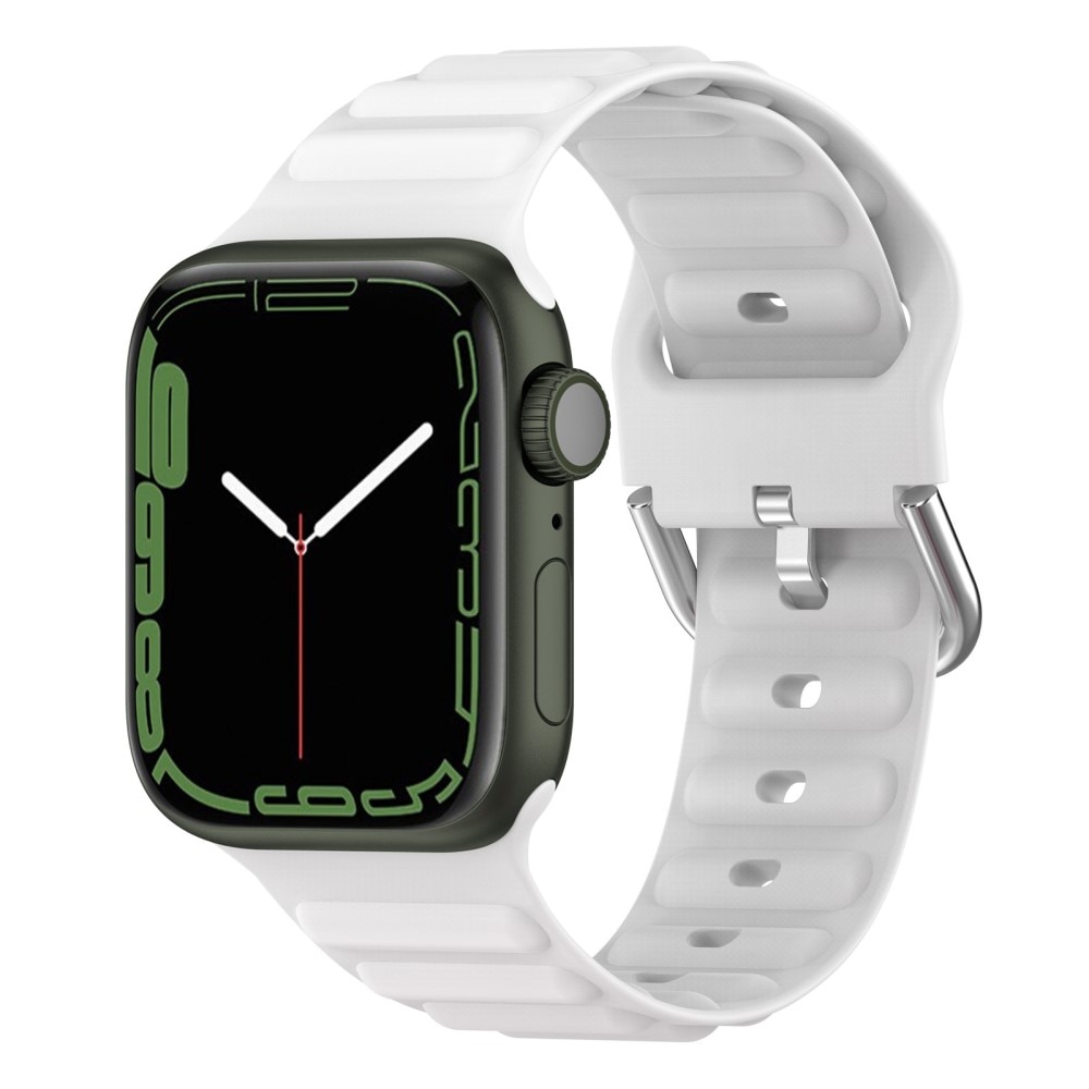 Apple Watch SE 44mm Resistant Siliconen bandje wit