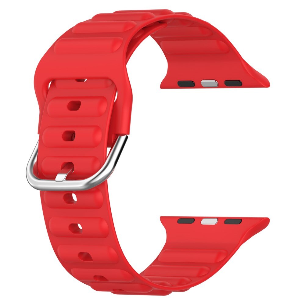 Apple Watch 44mm Resistant Siliconen bandje rood