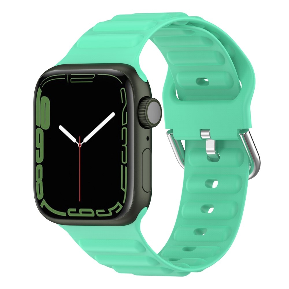 Apple Watch 45mm Series 7 Resistant Siliconen bandje groen