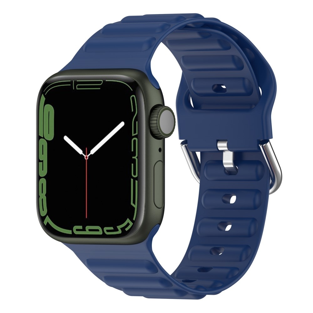 Apple Watch 45mm Series 7 Resistant Siliconen bandje blauw