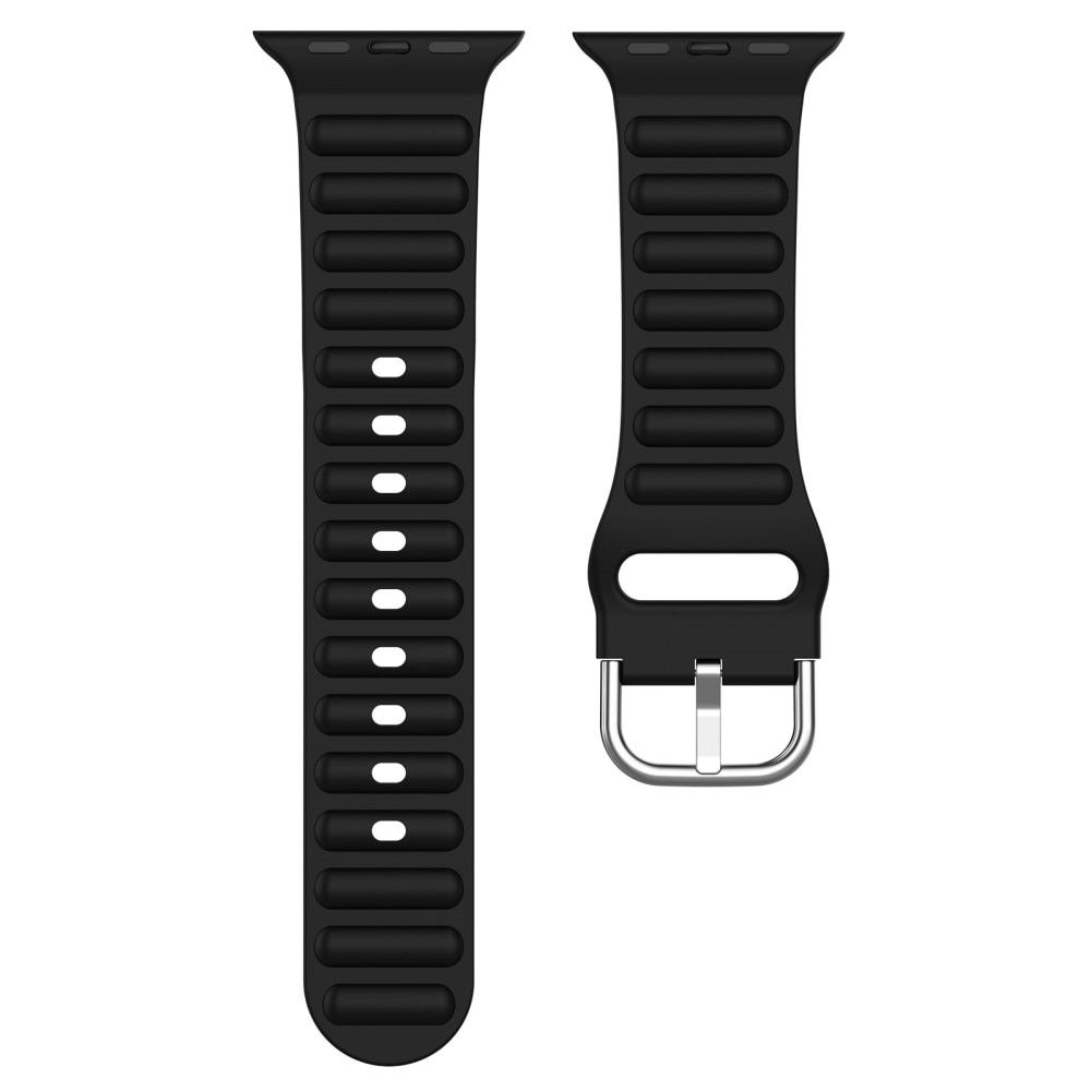 Apple Watch 41mm Series 8 Resistant Siliconen bandje zwart