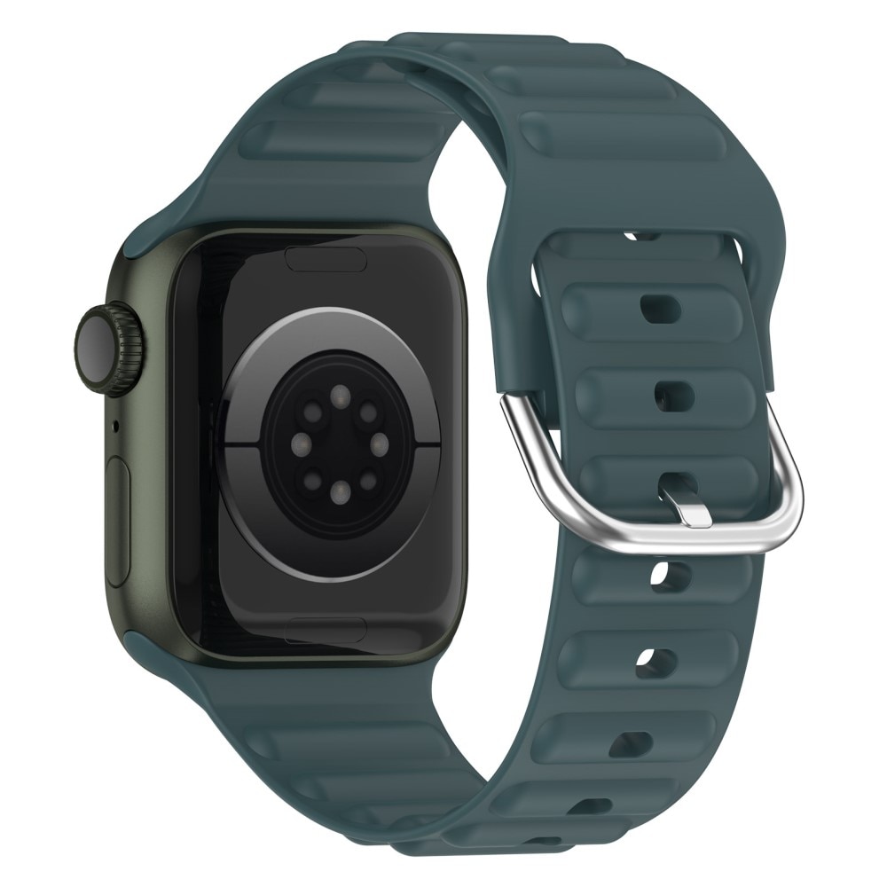 Apple Watch 41mm Series 8 Resistant Siliconen bandje Donkergroen