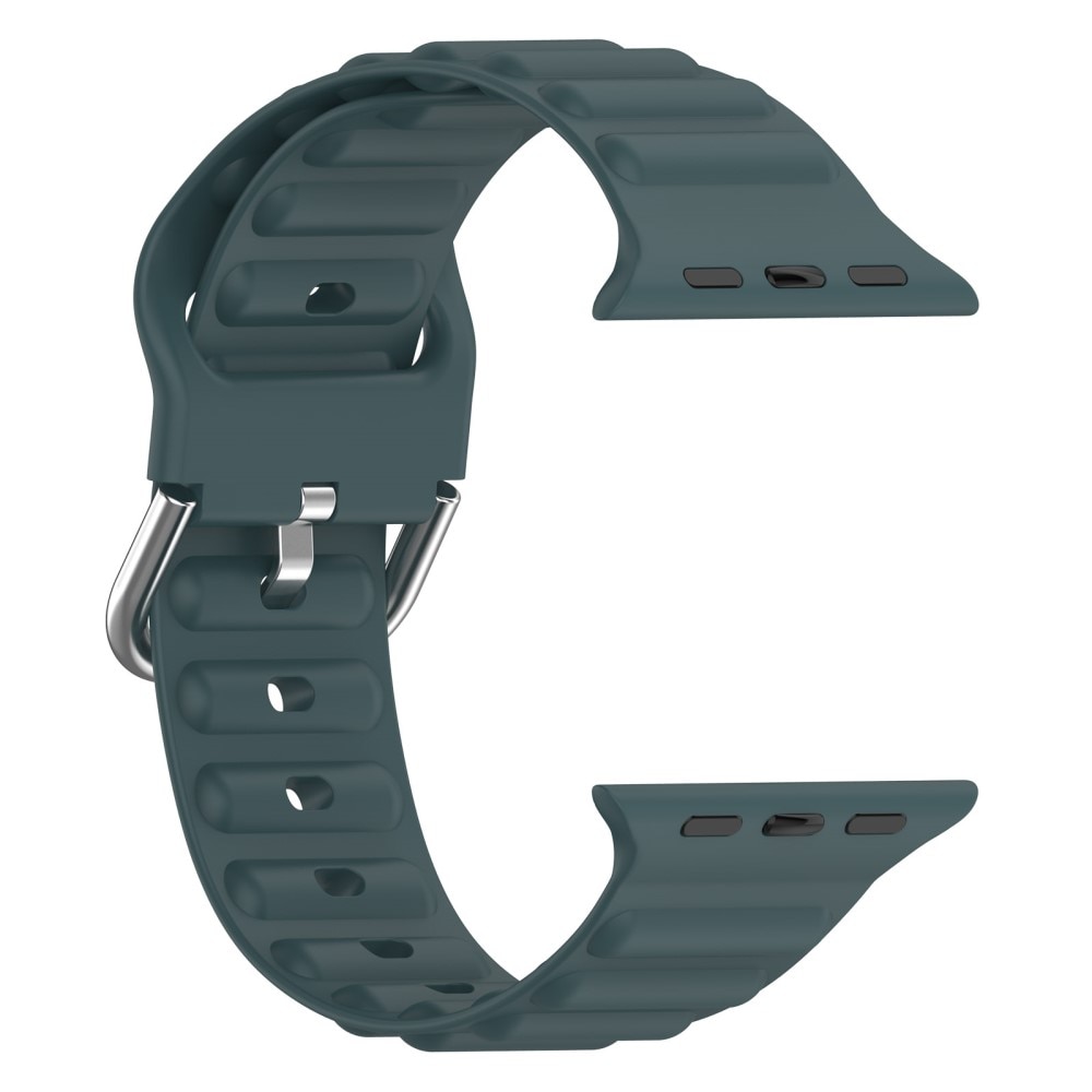 Apple Watch 41mm Series 8 Resistant Siliconen bandje Donkergroen
