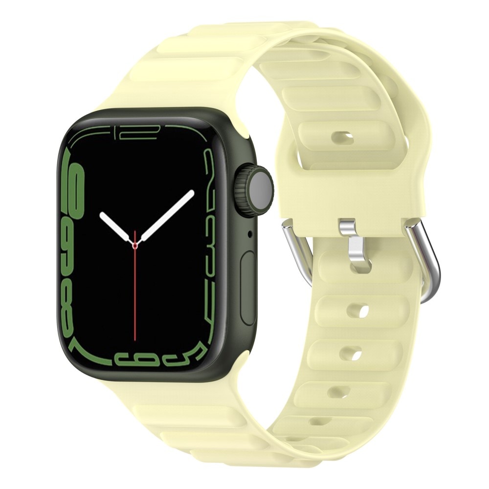 Apple Watch 41mm Series 9 Resistant Siliconen bandje geel