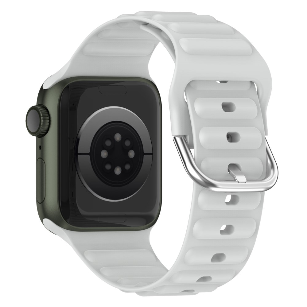 Apple Watch 41mm Series 9 Resistant Siliconen bandje grijs