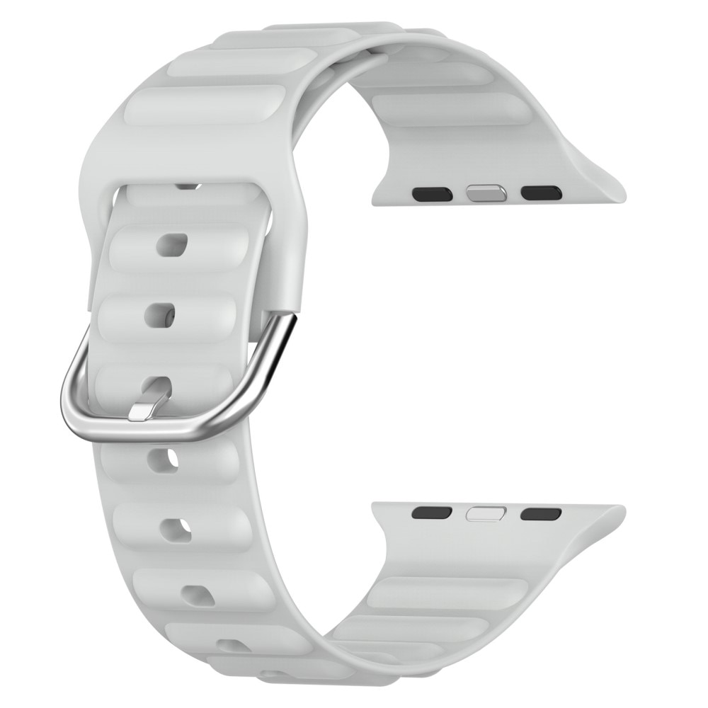 Apple Watch 41mm Series 9 Resistant Siliconen bandje grijs