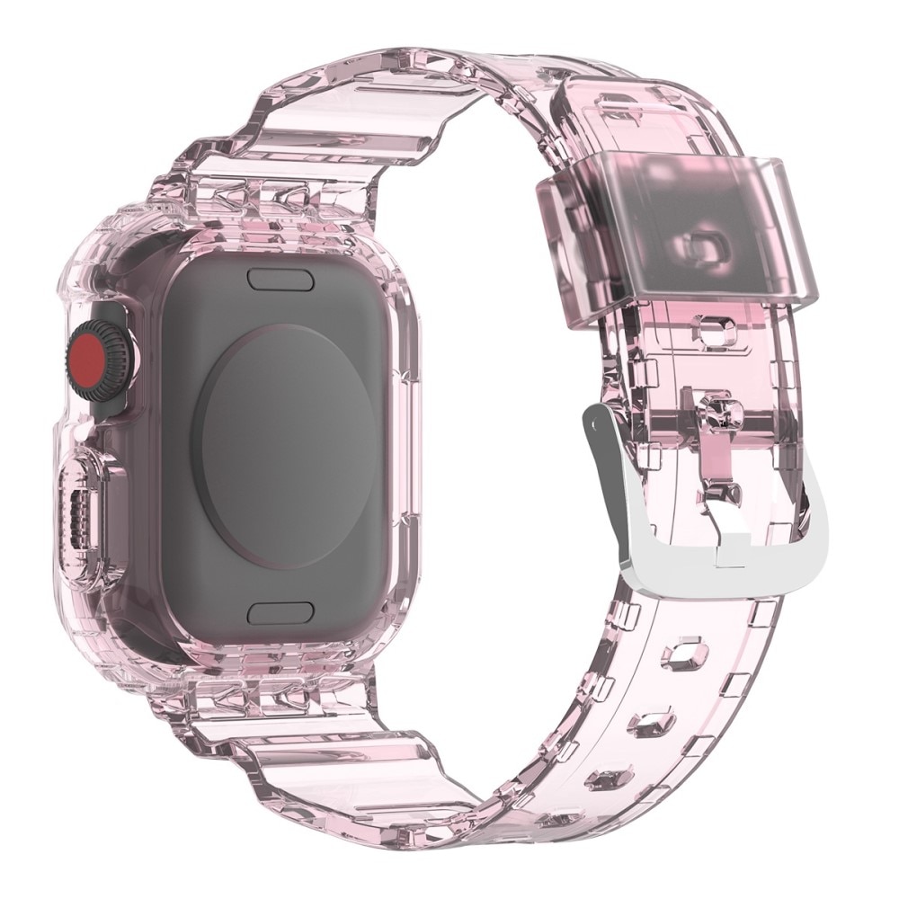 Apple Watch 42mm Crystal Case + Armband roze