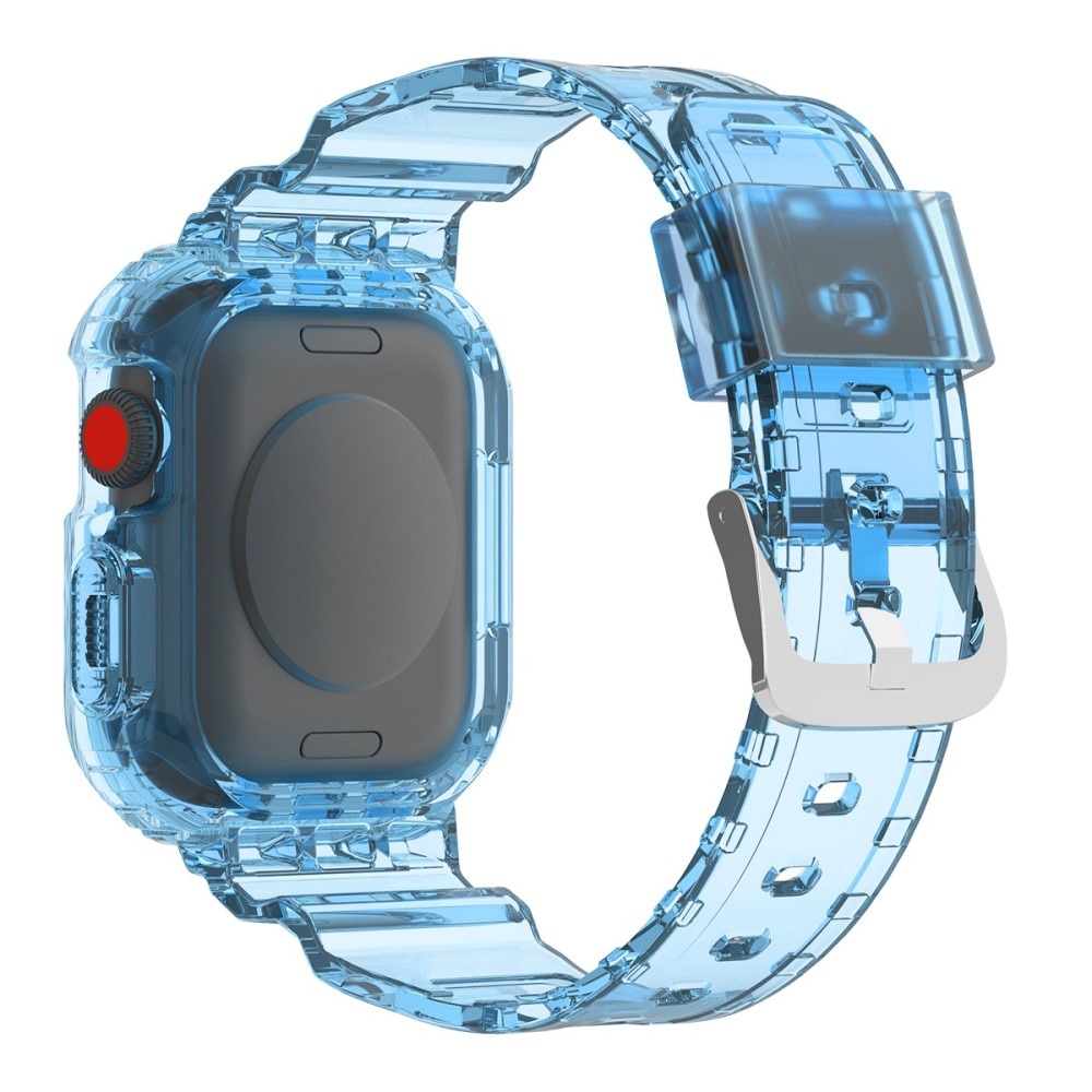 Apple Watch 45mm Series 7 Crystal Case + Armband blauw