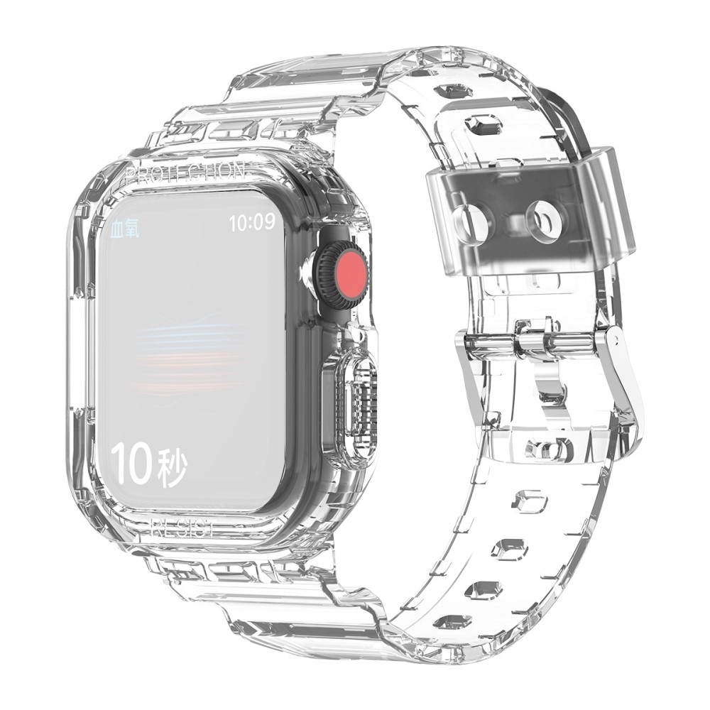 Apple Watch 45mm Series 9 Crystal Case + Armband transparant