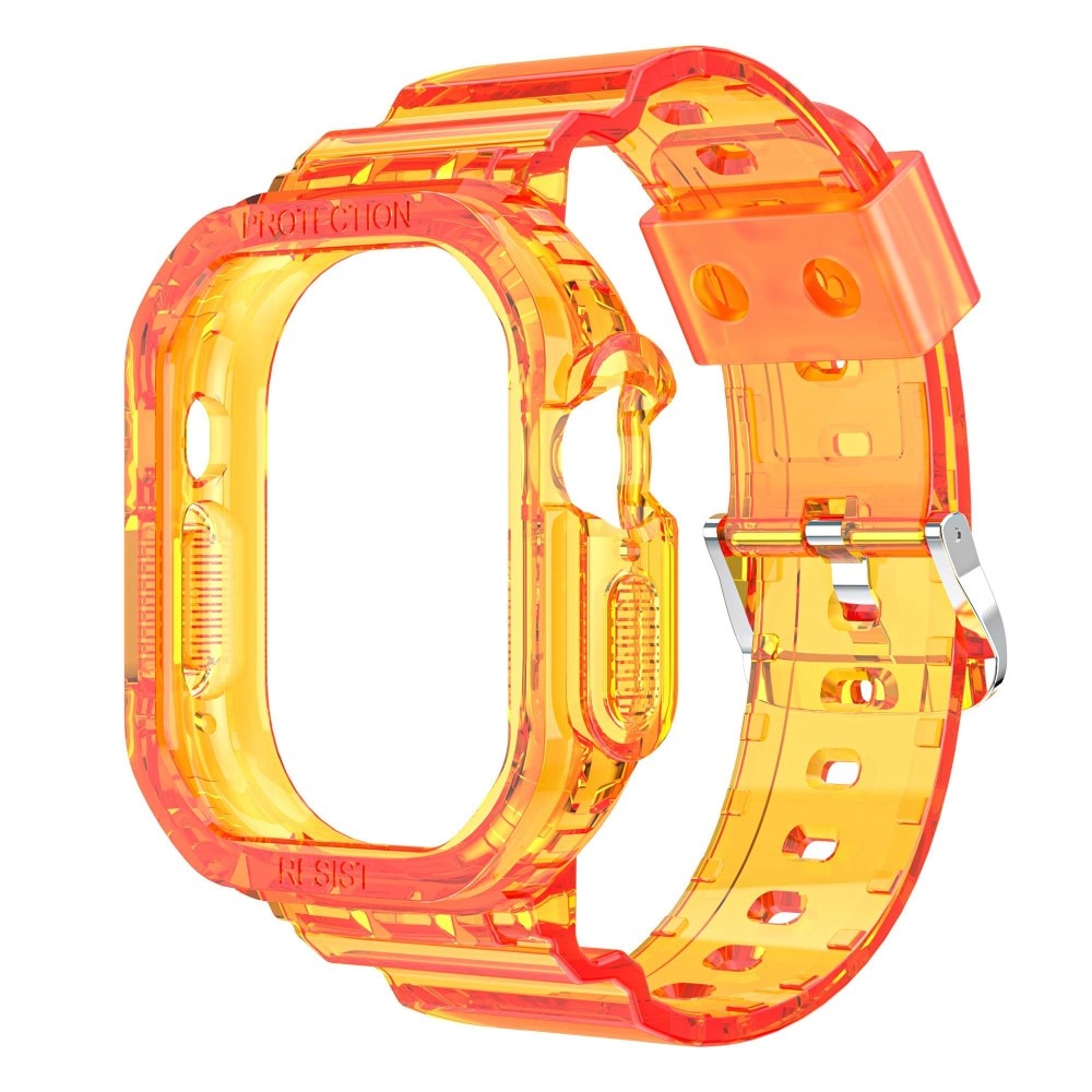 Apple Watch Ultra 49mm Crystal Case+Armband Oranje