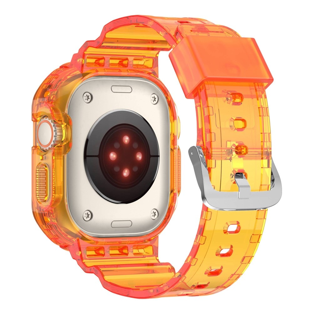 Apple Watch Ultra 49mm Crystal Case+Armband Oranje