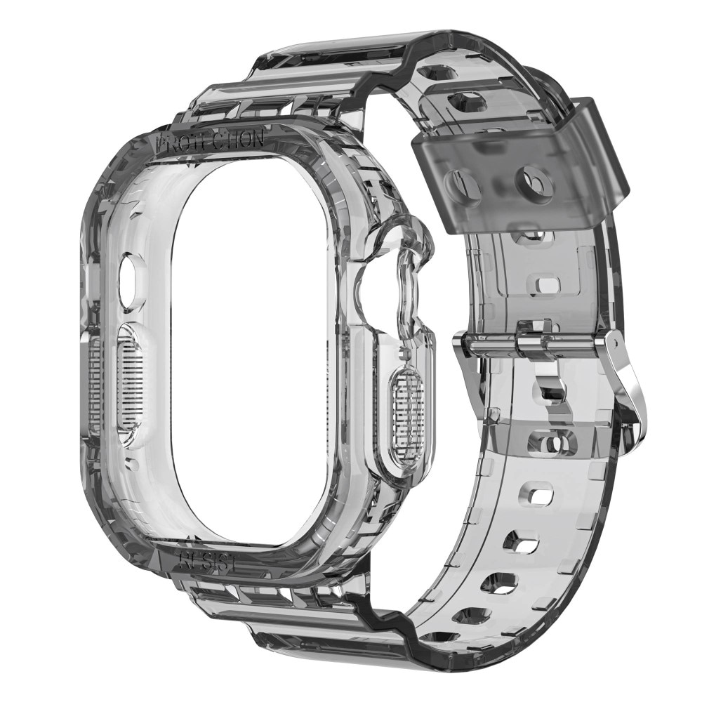 Apple Watch Ultra 49mm Crystal Case+Armband Grijs