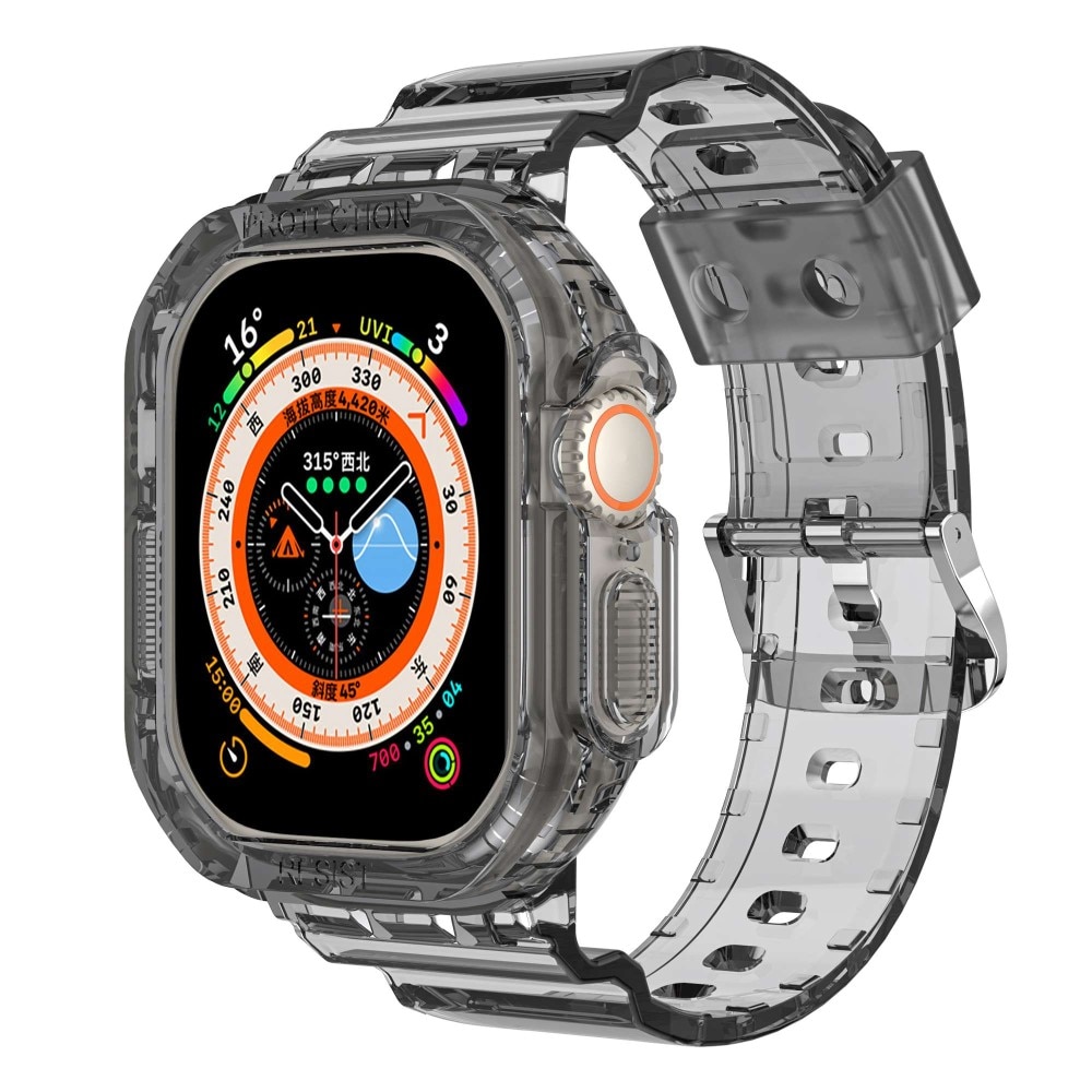 Apple Watch Ultra 49mm Crystal Case+Armband Grijs