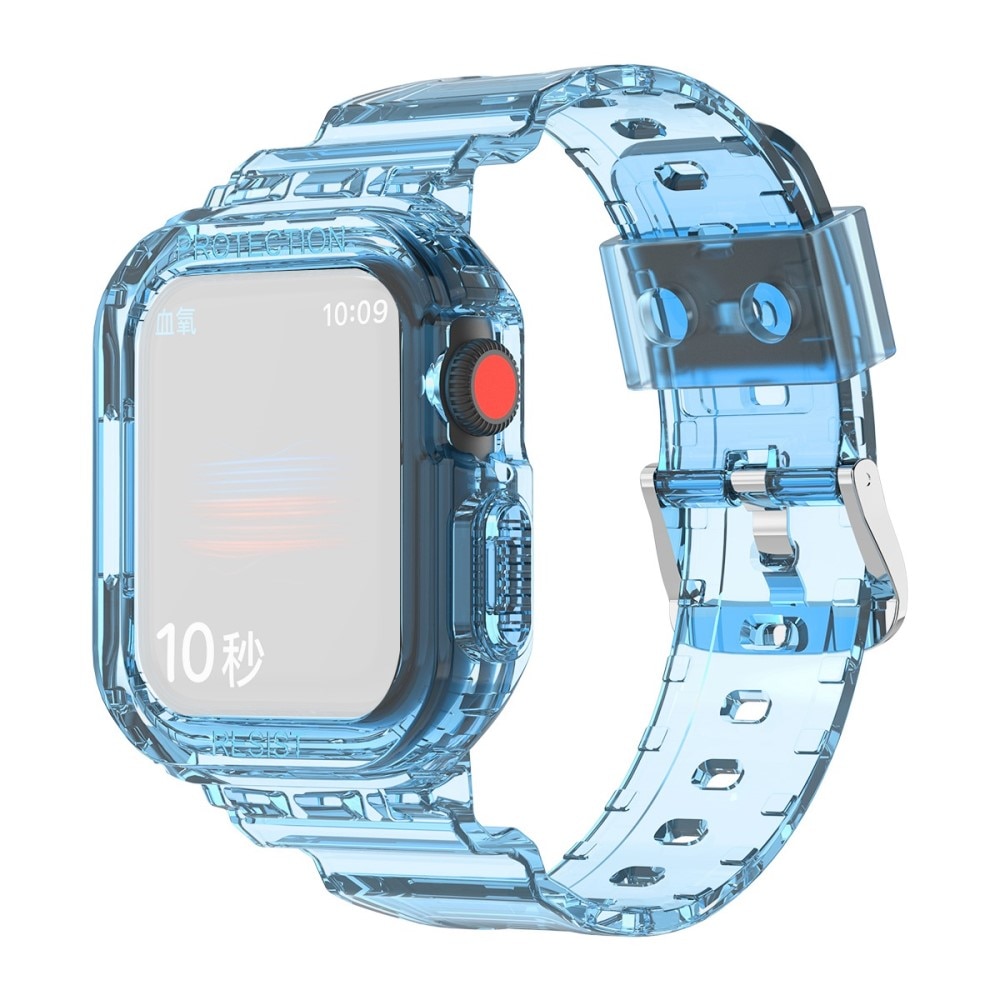 Apple Watch 41mm Series 8 Crystal Case+Armband Blauw