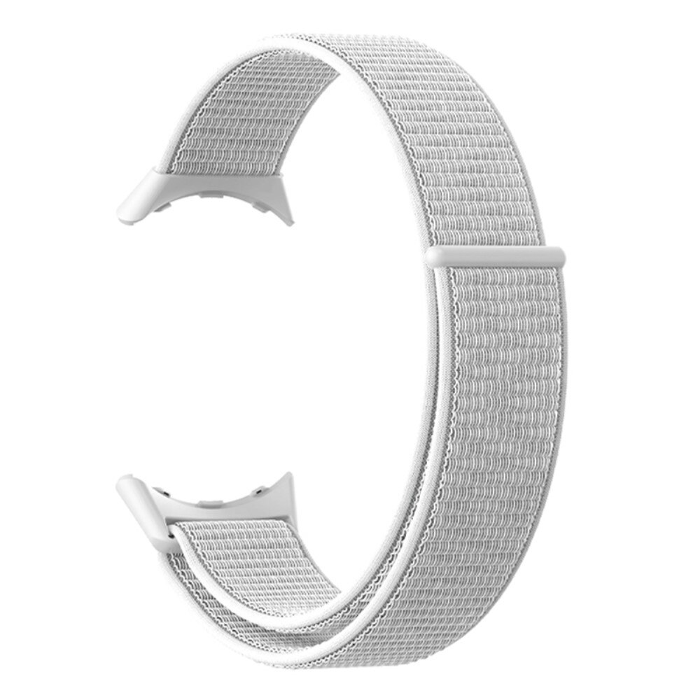 Google Pixel Watch 4 45mm Nylon bandje Wit