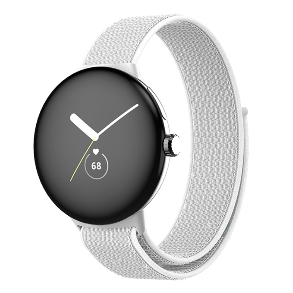 Google Pixel Watch Nylon bandje wit