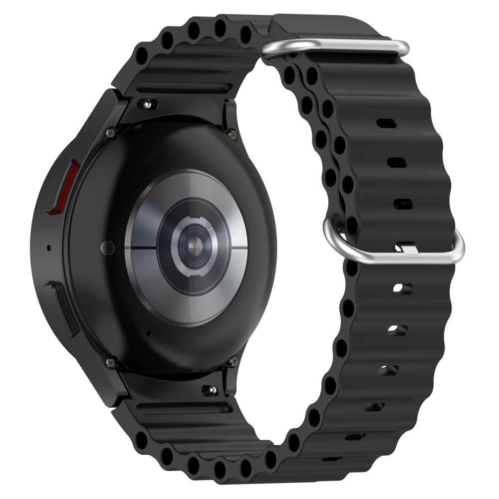 Samsung Galaxy Watch 4 40/42/44/46mm Full Fit Resistant Siliconen bandje, zwart