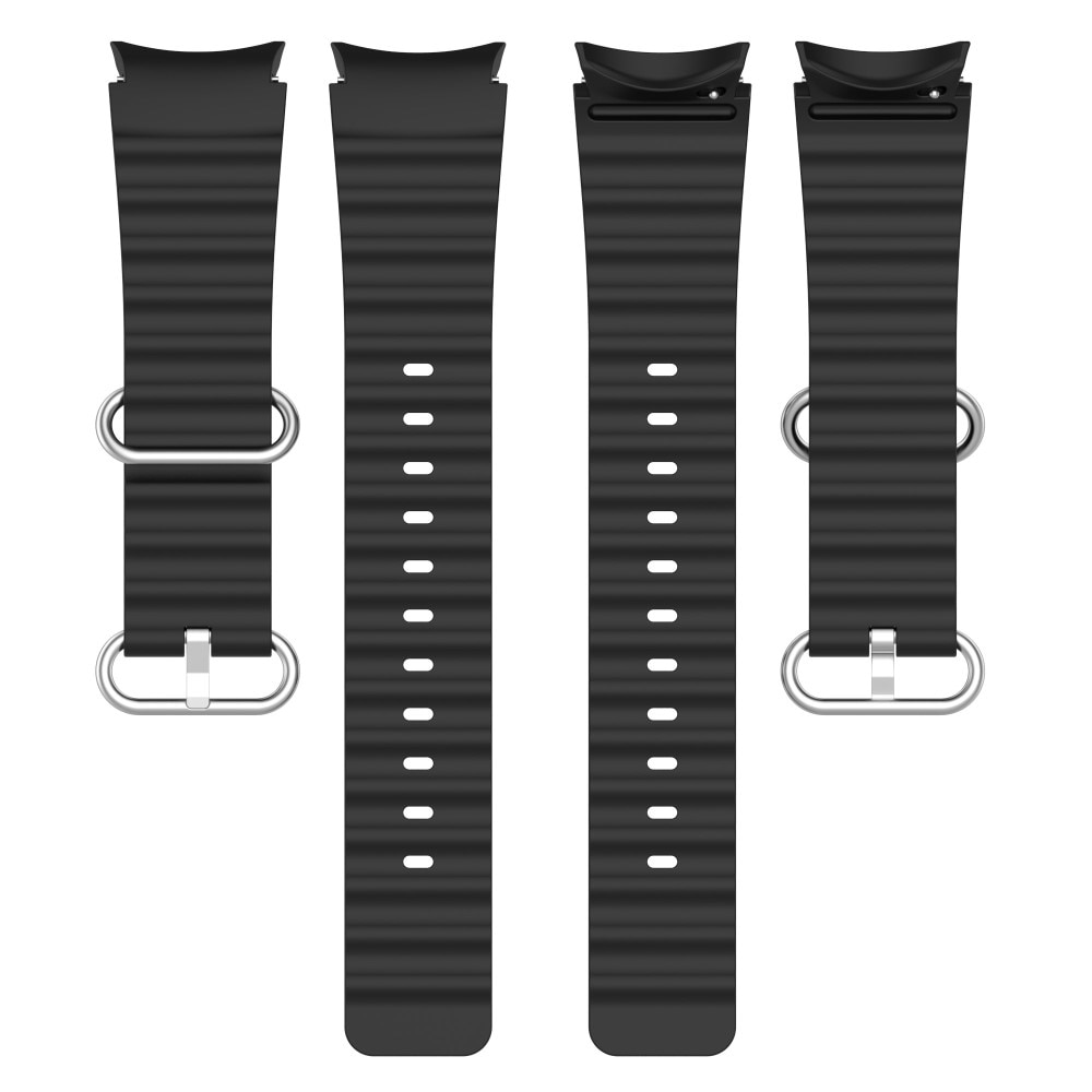 Samsung Galaxy Watch 4 44mm Full Fit Resistant Siliconen bandje, zwart