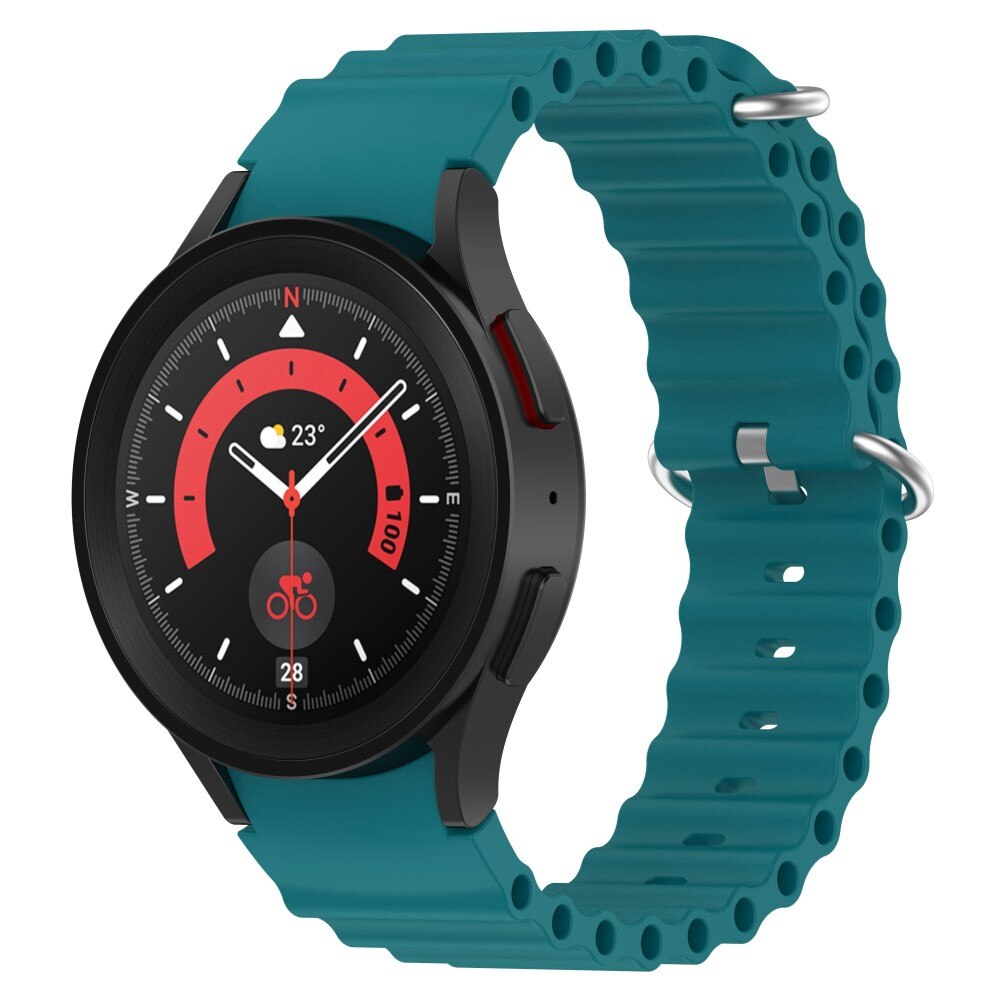 Samsung Galaxy Watch 5 44mm Full Fit Resistant Siliconen bandje, groen