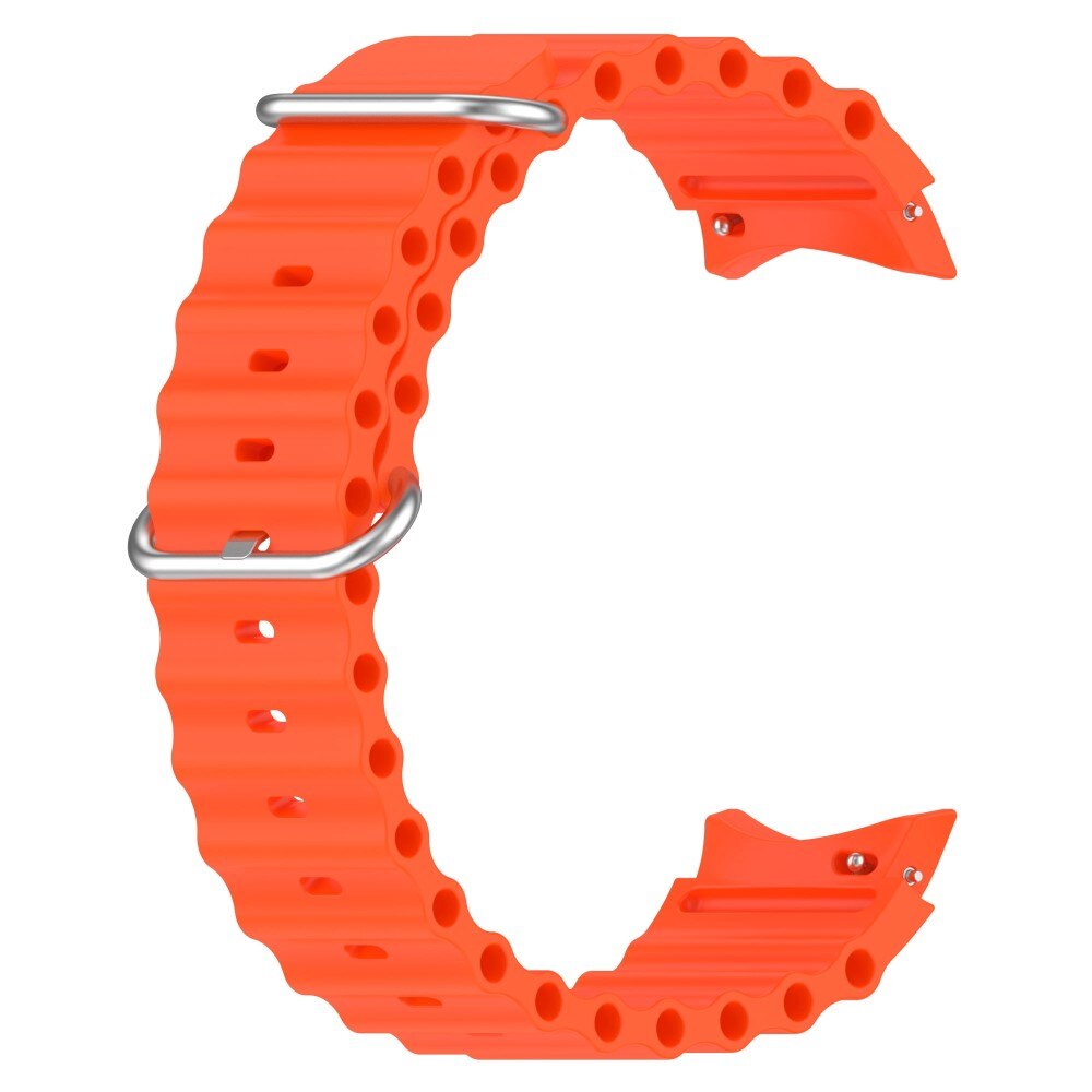 Samsung Galaxy Watch 4 44mm Full Fit Resistant Siliconen bandje, oranje