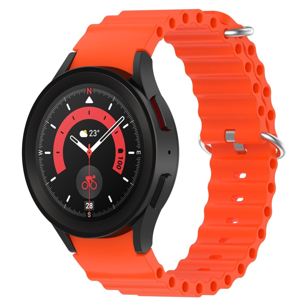 Samsung Galaxy Watch 5 Pro 45mm Full Fit Resistant Siliconen bandje oranje