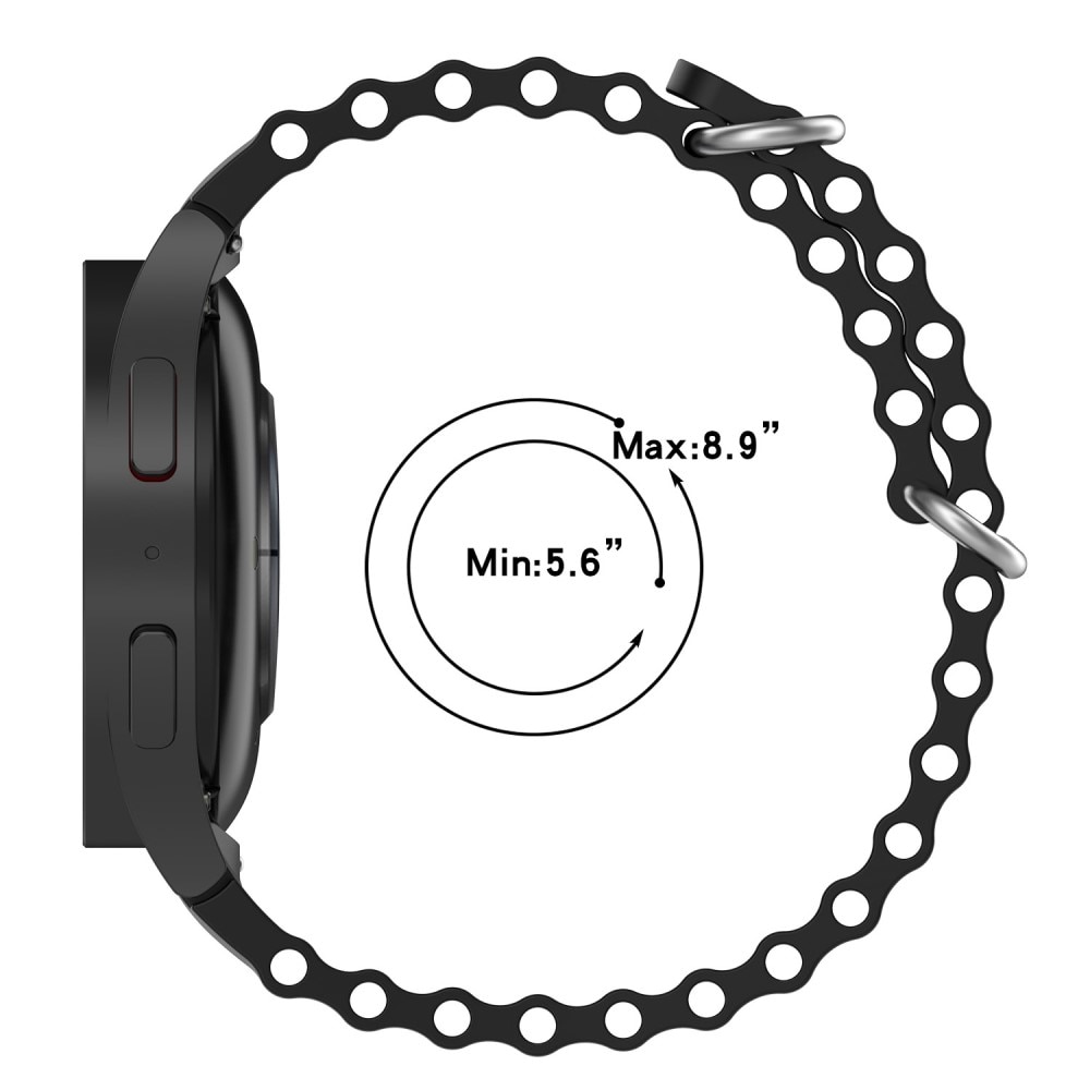 Samsung Galaxy Watch 6 Classic 47mm Full Fit Resistant Siliconen bandje, grijs