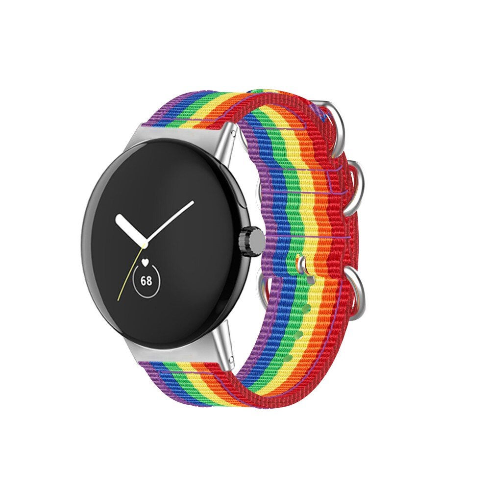 Google Pixel Watch Natobandje regenboog