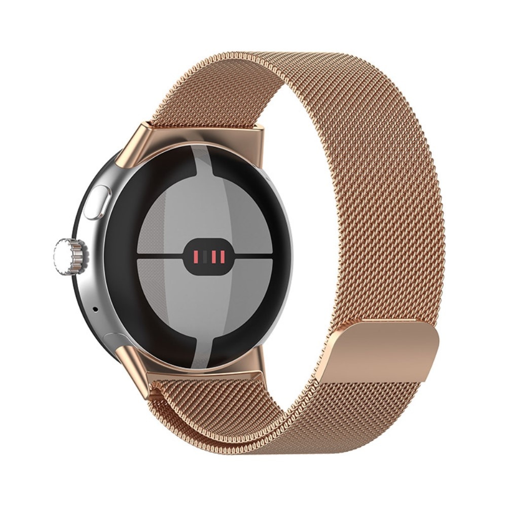 Google Pixel Watch 4 45mm Milanese bandje Rosé goud