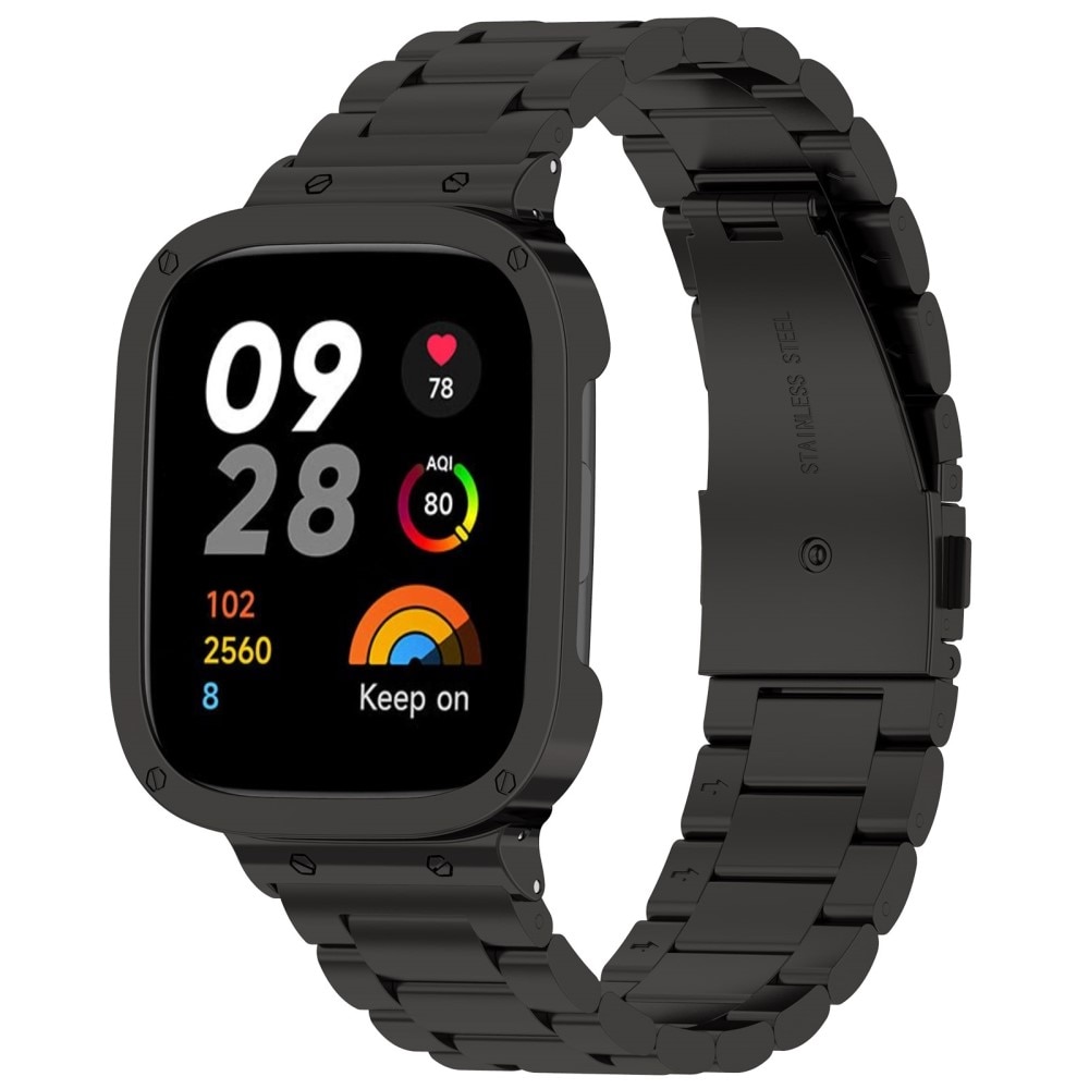 Xiaomi Redmi Watch 3 Metalen Armband zwart