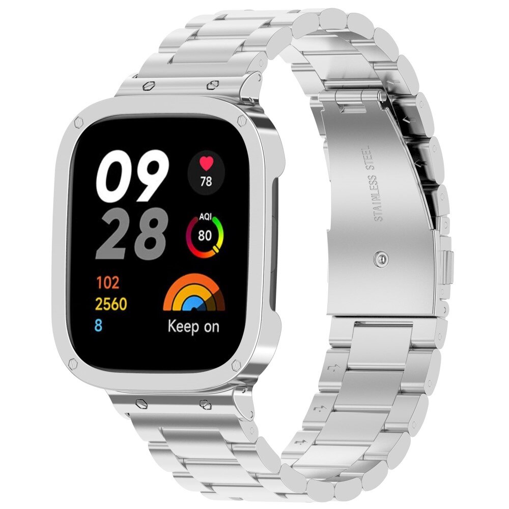 Xiaomi Redmi Watch 3 Stalen Armband Zilver