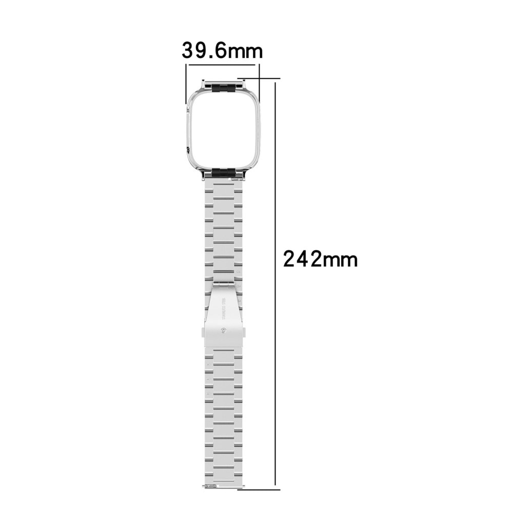 Xiaomi Redmi Watch 3 Stalen Armband Zilver