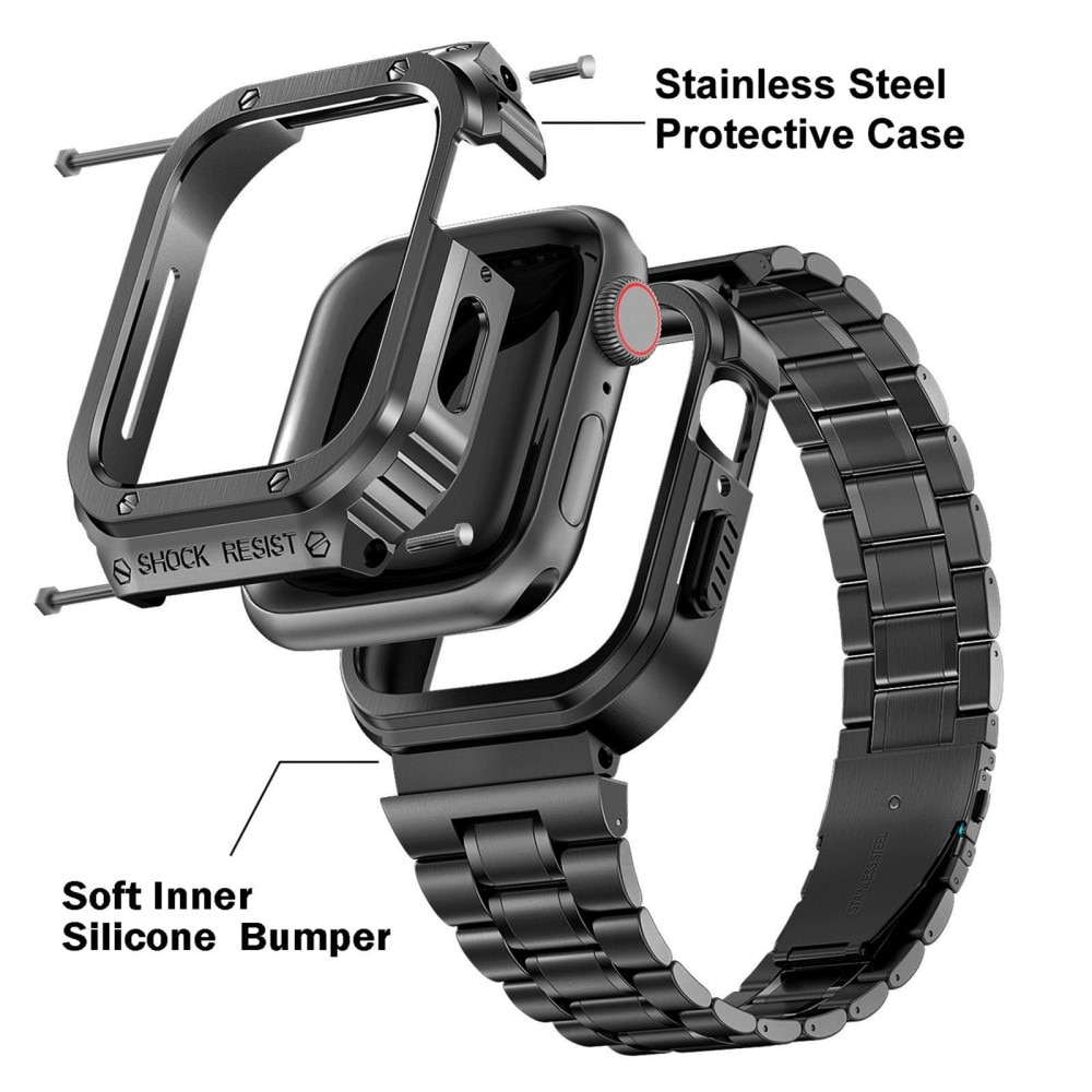 Apple Watch SE 44mm Full Metal Armband zwart