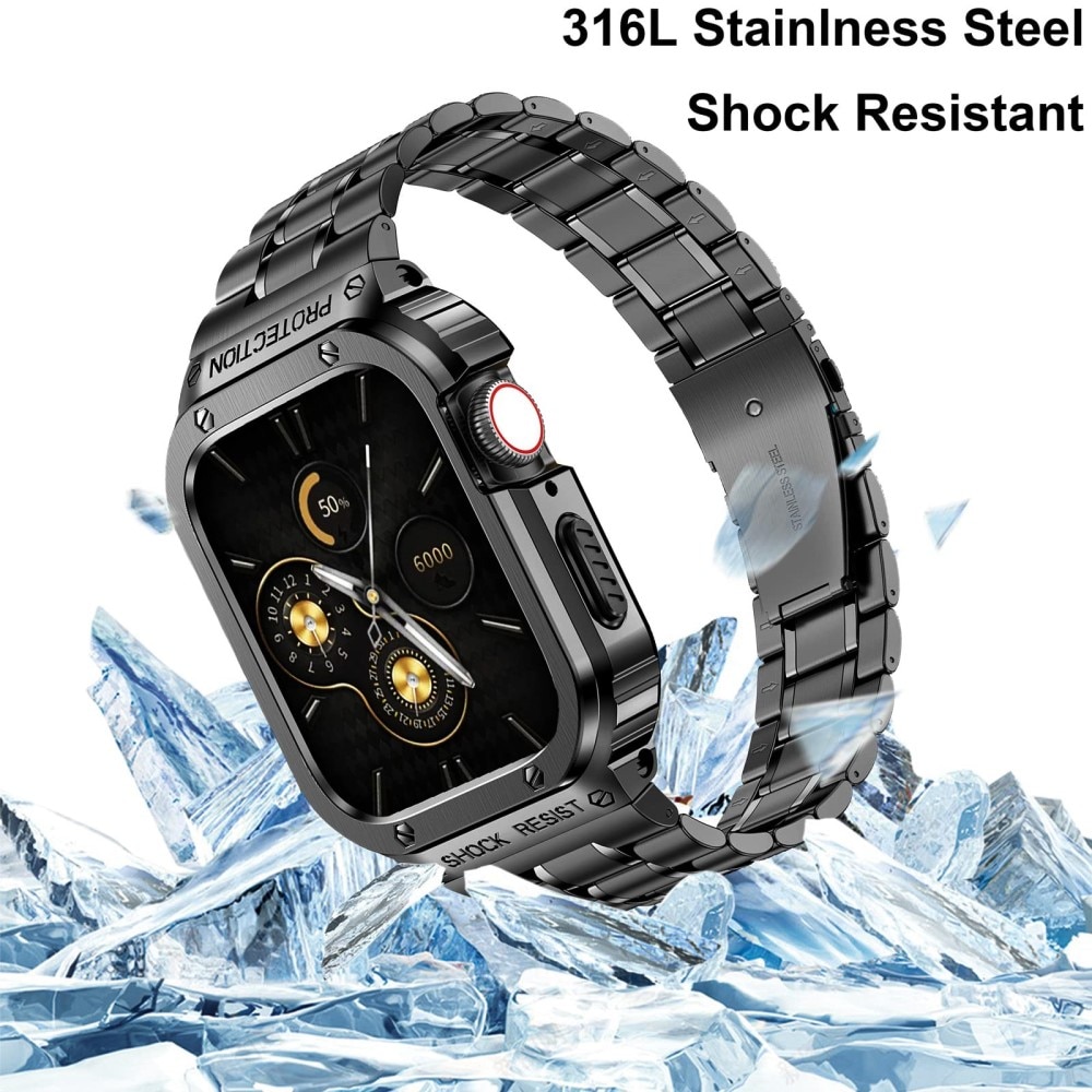 Apple Watch 41mm Series 7 Full Metal Armband zwart