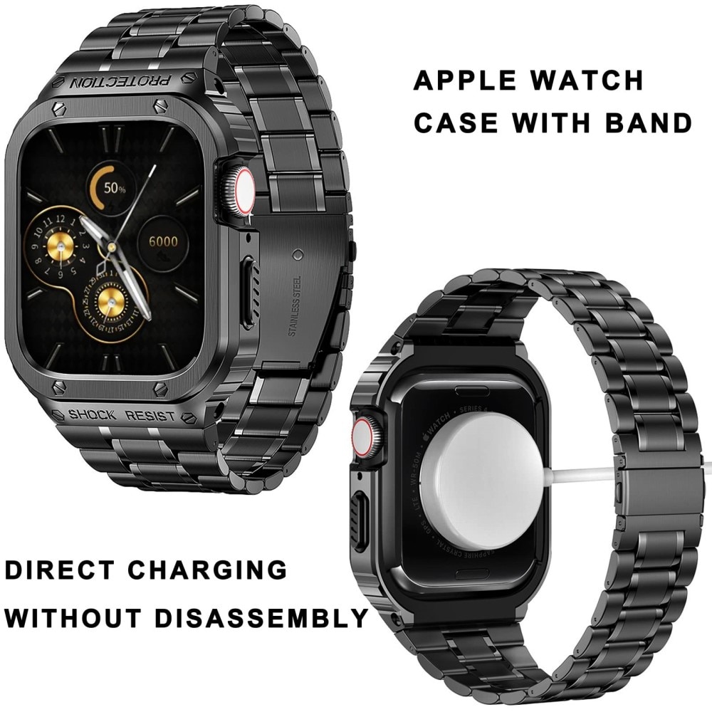 Apple Watch 41mm Series 7 Full Metal Armband zwart