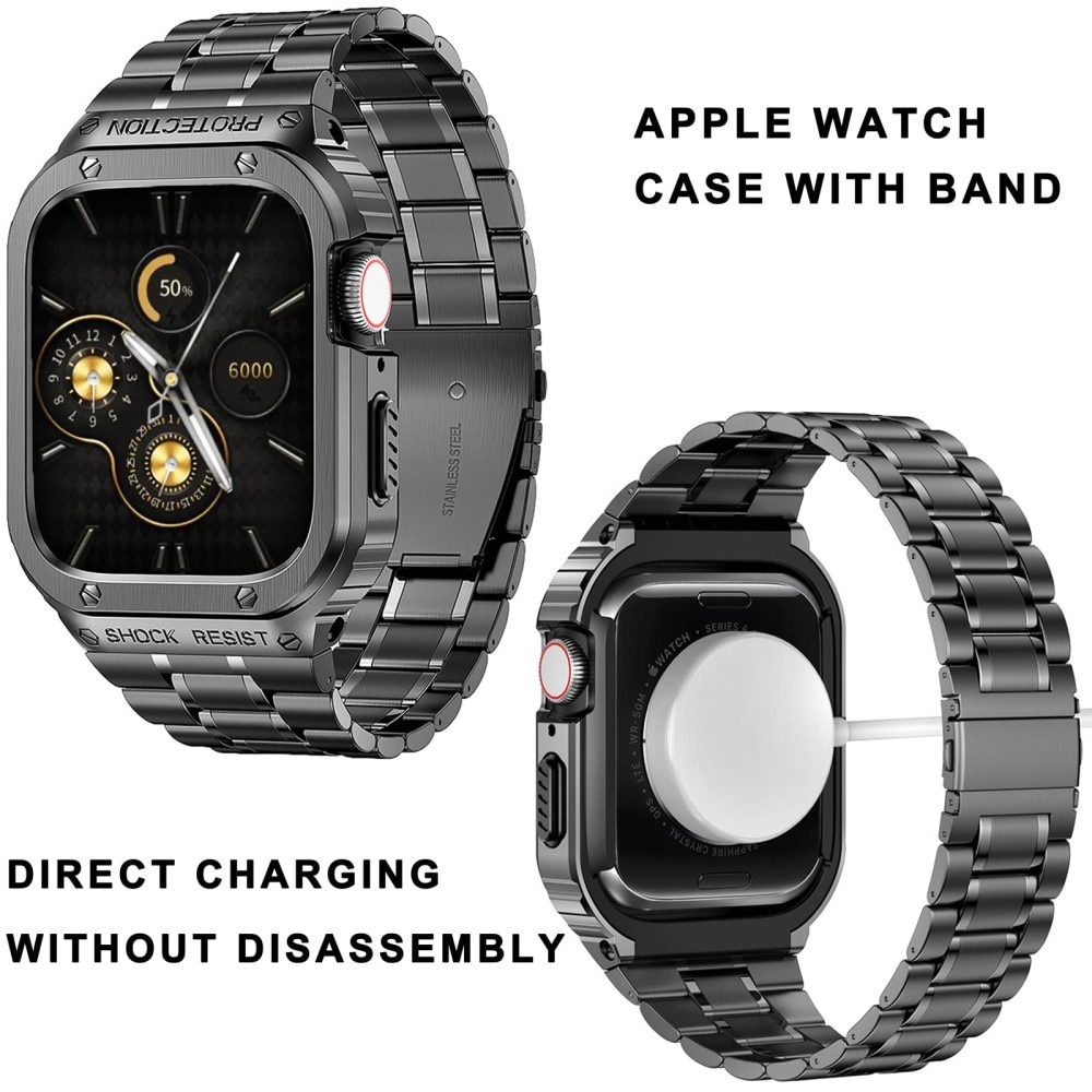 Apple Watch 41mm Series 7 Full Metal Armband donker grijs
