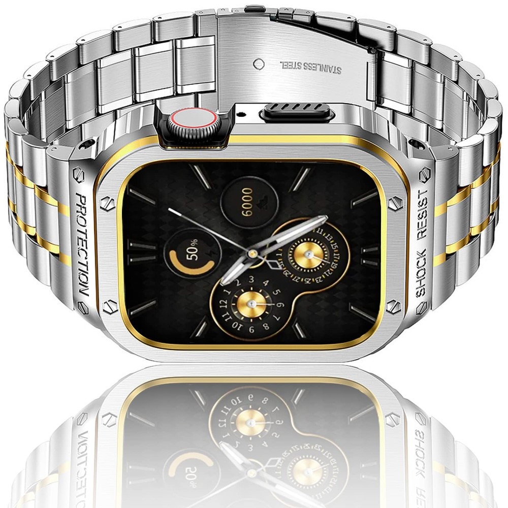 Apple Watch Ultra 2 49mm Full Metal Armband zilver/goud