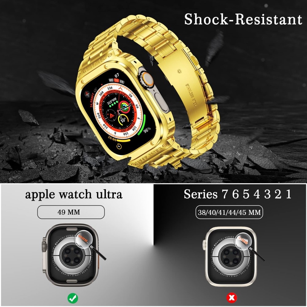 Apple Watch Ultra 2 49mm Full Metal Armband goud