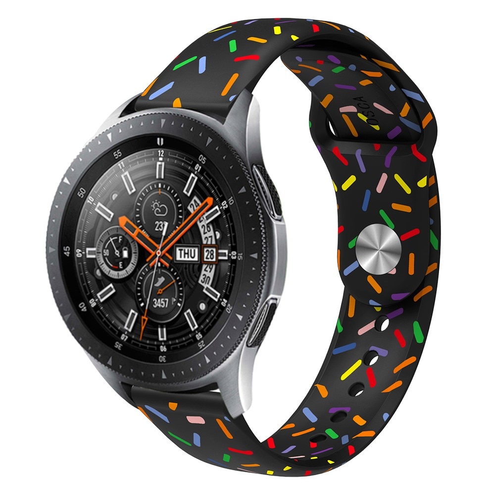 Samsung Galaxy Watch 4 Classic 42mm Siliconen bandje zwart hagelslag