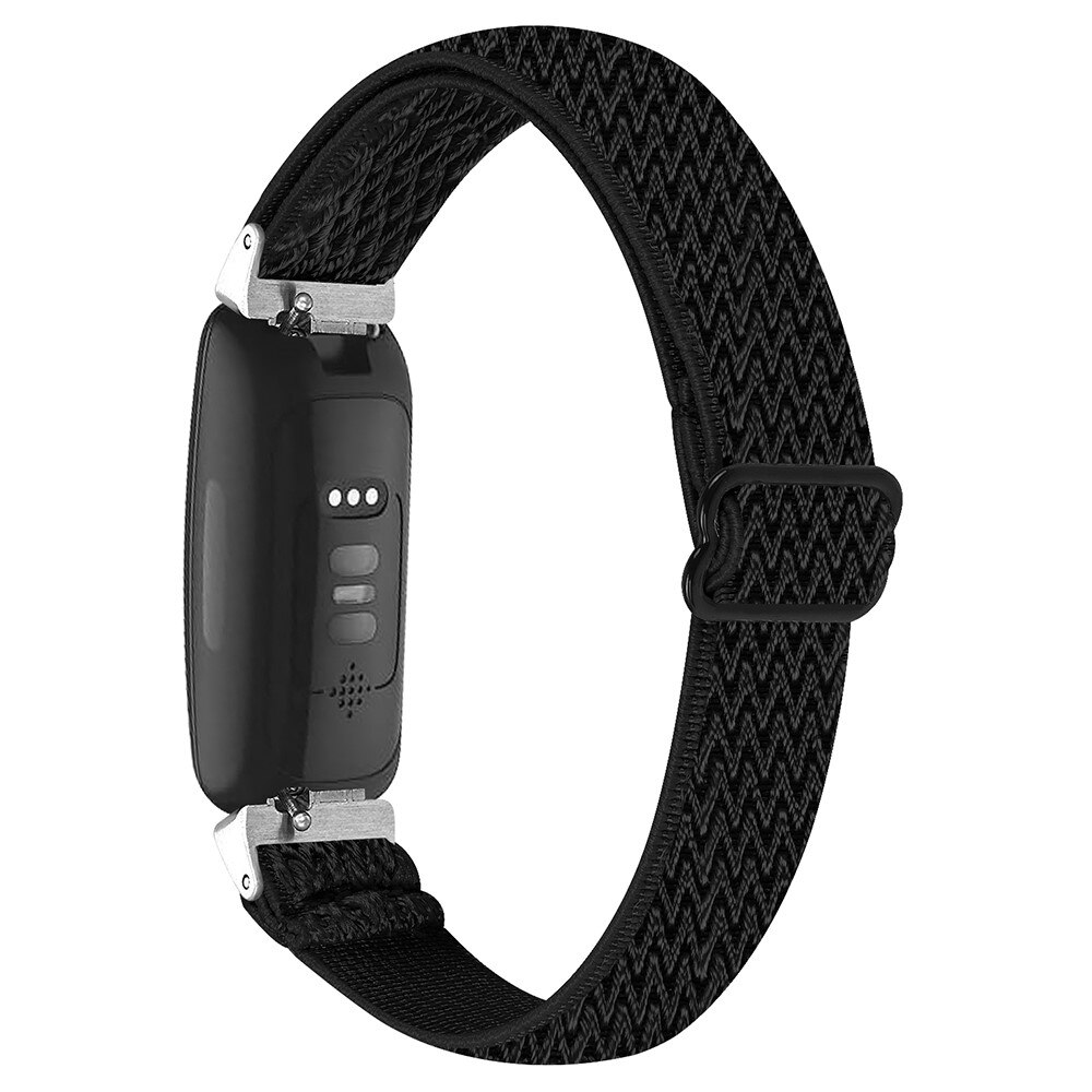 Fitbit Inspire 3 Elastisch Woven Nylon bandje zwart