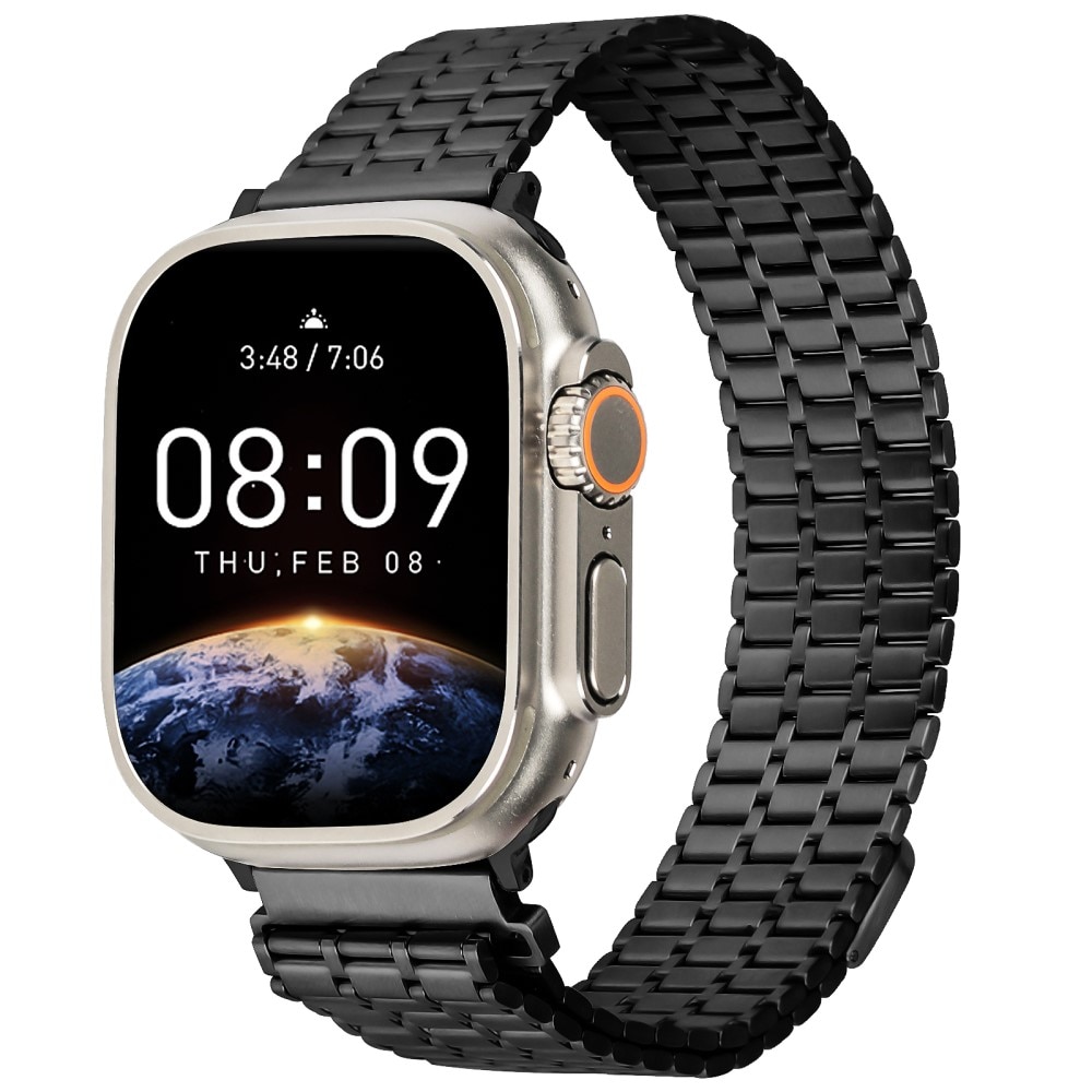 Apple Watch 45mm Series 9 Business Magnetic Armband zwart